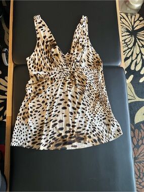 ❤️1HR Sale❤️Natori Leopard Print V-Neck Camisole 2-piece Set